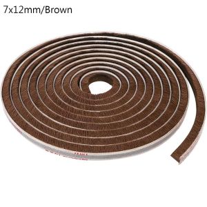 NOBLELYN 5m Wall Gadgets Door Strip Windproof Tape Pile Weatherstrip Self Adhesive Door And Window Seal Sealing Strip