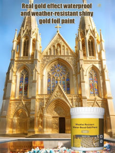 Gold Lacquer Water-Based Shiny Finish/Non-Toxic Metallic Coating For DIY Crafts/Home Decor/Quick-Drying Decorative Paint