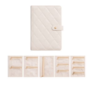 GENENIC Waterproof Jewelry Storage Book Portable Partition Jewelry Packaging Brochure Anti Compression Loose Leaf Necklace Binder Display Box Travel