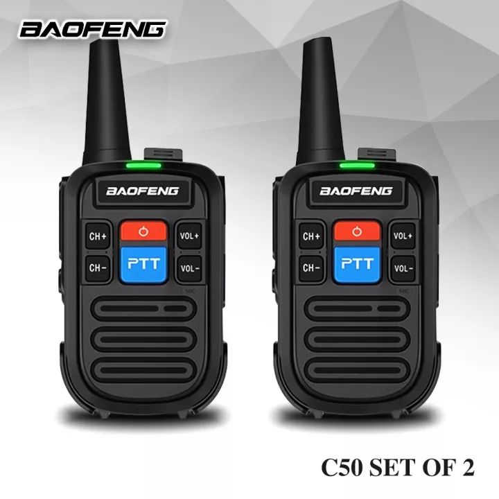 Baofeng BF-C50 Frequency 400-470MHz 16 Channels Mini Ultra Thin Walkie  Talkie Set of 2