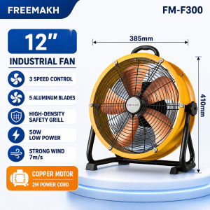 ASAHII Pro Industrial Fan with Strong Airflow Durable Metal Body Easy Mobility 5-Year Warranty Made in Japan