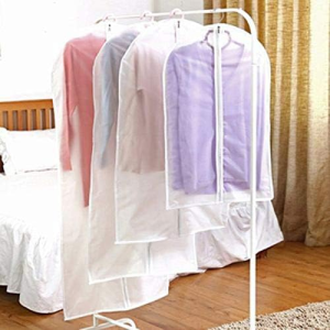 1Pcs Clothes Cover Dustproof Clear Garment Cover Washable Reuse Full Zipper Garment Bags -60 * 100cm