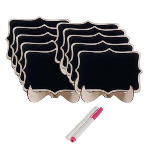 Papan Tulis Kapur Kecil + 2 pena Papan Kapur Menu Cafe SET 10PCS  Mini Chalkboard papan tulis