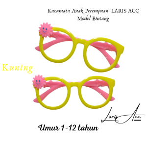 Kacamata fashion anak PEREMPUAN atau CEWEK LUCU motif Bunga Matahari High Quality / NYAMAN di pakai untuk anak anak terbuat dari bahan plastik / bisa [COD]