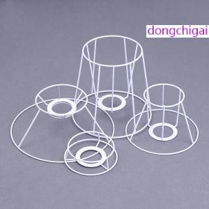 dongchigai Đèn Chụp đèn bóng râm Dây Khung DIY bảo vệ vòng ánh sáng Lồng Chủ bulbpendant trống bảng kim loại cổ điển Bìa Vòng Trần sắt