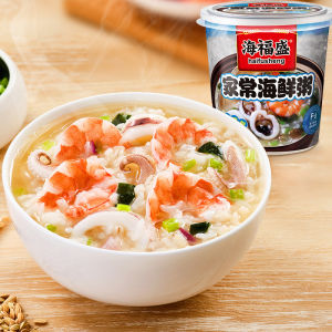 [Anmi Food]  Haifusheng   Instant porridge 12 Cup-packed  33g~38g Haifusheng Chicken Instant Porridge  Night snack breakfast nutritious meal replacement   Homemade porridge   Low-calorie satiety   Ready to drink