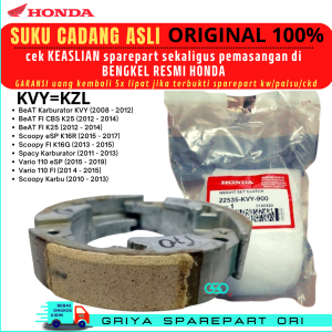 Kampas ganda Beat karbu Ori Beat fi stater kasar Scoopy fi Spacy Fi Spacy karbu Vario 110 fi Led Scoopy karbu Kampas kopling otomatis KVY / KZL HONDA BEAT ORIGINAL AHM