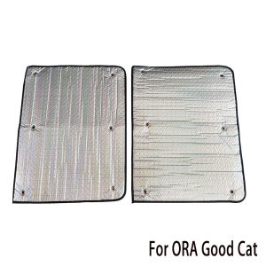 JaneDream สำหรับ Byd Atto 3 Yuan เพิ่มขึ้นหลังคารับแดดของรถยนต์ ZE 2ชิ้นม่านบังแดดคลุมฉนวนกันความร้อนกระจกบังแดดม่านบังแดดป้องกันแสงแดด