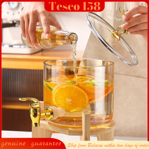 Coke Barrel Glass Wine Fermentation Jar Cocktail Barrel Beer Beverage Barrel with Faucet Fruit Tea Barrel Can Juice Bucket Container
