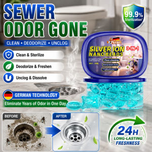 Drain Deodorizer Gel Beads Pipe Cleaner Odor Removal Clog Prevention Drain Freshener Long Lasting Sewer Smell Control Bathroom Kitchen Household Cleaning Supplies