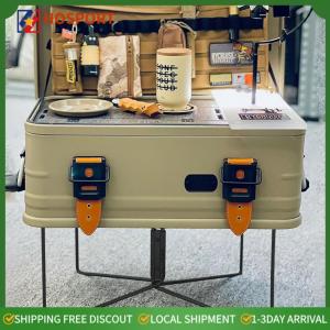 【HOSPORT】ตั้งแคมป์โลหะพับเก็บได้แบบพกพาอลูมิเนียมอัลลอย