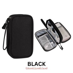 iFASHION 2043 READY STOCK Portable Double Layer Multi-Function Organizer Storage Bag Cable Usb Electronics Gadget Travel Case