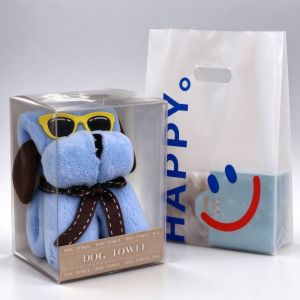 【SG】Bear and Dog Towel with Gift Bag Handheld towel Kids Goodie Bag GiftsTeachers Day Gift Wedding Opening small