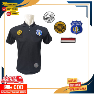 Security Kaos Kerah Logo Biru Gada Polri Velcro Bisa Dilepas Pasang