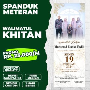 Spanduk walimatul khitan / spanduk khitanan / banner khitanan / banner spanduk meteran custom murah