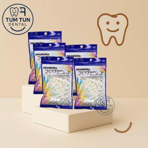 Combo 5 Gói Tăm Chỉ Kẽ Răng Nhật Bản Okamura – Mỗi Gói 90 Cây Làm Sạch Êm Dịu