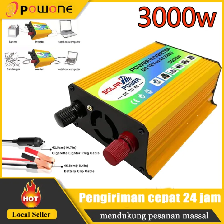 Konverter Inverter 3000W Converter Power Inverter 3000W DC12V untuk AC ...