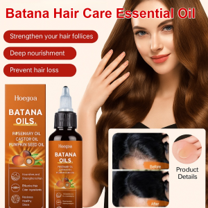 Batana Oil Hair Treatment Intense Moisture For Damaged Hair Repairs Damage From Coloring Perming Anti-Frizz Hair Care Essential Oil