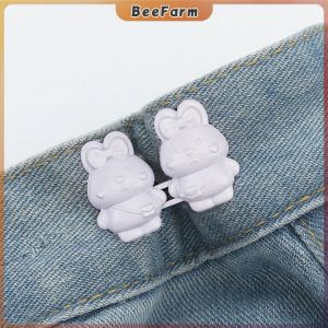 BeeFarm Cartoon Rabbit Pattern Waist Buckle For Women Skirt Jeans Adjustable Waist Clip Buttons Accessories