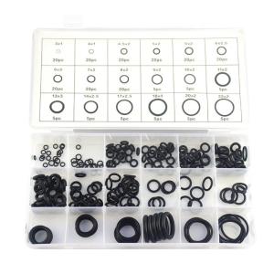 225pcs Black Rubber Assorted O-Rings Kit Sealing Rings for Machines Connectors Plumbing &Auto Repair Tool Quick Repair