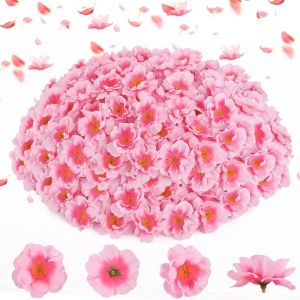 GRACE 100Pcs Peach Blossom Simulation Petals Romantic Clear Artificial Rose Flowers Home Room Dceor Mini Artificial Cherry Blossom Home