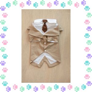 【Booming】 Whisker Two-Piece Tri-Color Tuxedo Dog Clothes Puppy Clothes Cat Clothes Pet Clothes Dog shirt Puppy shirt Cat shirt Pet shirt Dog Vest Puppy Vest Cat Vest Pet Vest Clothes For Dog Clothes For Cat Clothes For Pet Large Dog Big Dog Golden