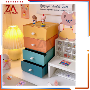 กล่องลิ้นชัก กล่องเก็บของตั้งโต๊ะ กล่องเก็บของบนโต๊ะทำงาน กล่องลิ้นชักเก็บของอเนกประสงค์ สามารถวางซ้อนกันได้ ราคาต่อ1