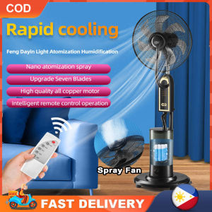 16 Inch Cooling Mist Fan with Remote Control Electric Fan Inverter Air Coolers Air Conditioning Cooling Fan Vertical Ice Water Cooler with Wheels Air Conditioner for Room Stand Fan