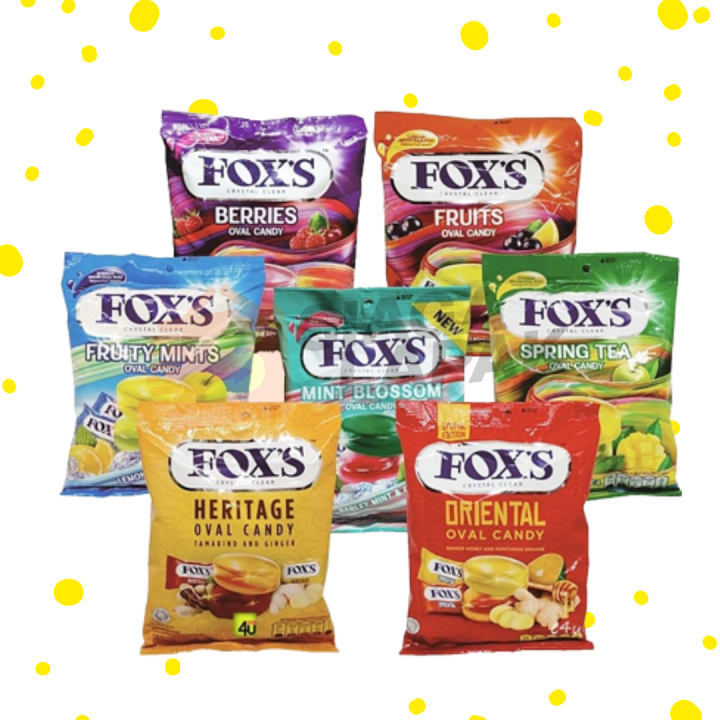 Permen Foxs 125gr All Varian Fruits Berries Fox's Oval Candy