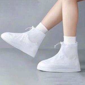 HCHC MALL 1 Pair Chống mài mòn Bao giày đi mưa Đậm đặc Đến giữa bắp chân Giày bọc PVC Bảo vệ giày đi tuyết Có thể tái sử dụng Bọc ủng chống thấm nước Đi lại nơi làm việc