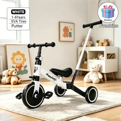VOGO 3 in 1 Toddler Bike Tricycle Scooter with Push Handle for Boys Girls 1-6 Years Old