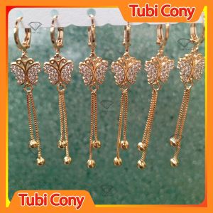 Bông tai nữ tua dài tòn ten cánh bướm B7221-91-DX2 - Mang đi chơi đi tiệc rất đẹp