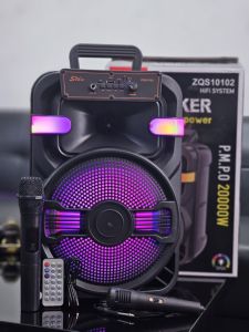 ลำโพงบลูทูธ ลำโพงพร้อมไมค์ ZQS10102 ฟรีไมค์ลอย+ไมค์สาย+รีโมท ดอก10นิ้ว กำลังขับ20W รองรับAUX TF USB ปิดไฟได้ เพิ่ม-ลดเสียงได้ เสียงเบสแน่น