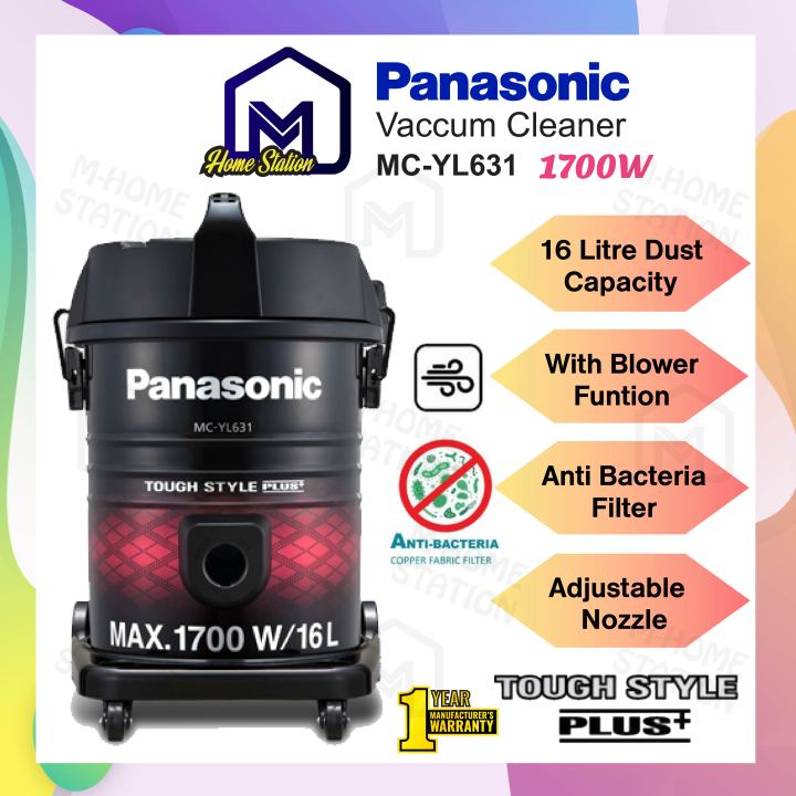 Panasonic ( 1700W ) 16L Tank Type Vacuum Cleaner MCYL631 MCYL631RV47