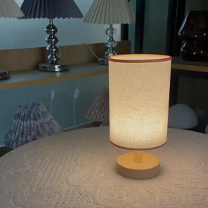 Nordic minimalist fabric design usb Desk lamp decorates the bedroom bedside lamp for study and dormitory remote control led Creative Night Light