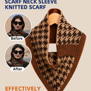 Women’s Cashmere Triangle Scarf Fashionable Patterned Knitted Scarf Cold Proof And Warm Neck Scarf Soft And Comfortable