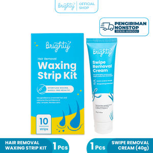 Brighty Swipe Removal Cream + Waxing Strip Kit