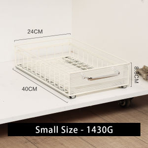 Vision Under Sink Organizer Multipurpose Slide-Out Storage Container with Handle Kitchen Organization and Storage Cabinet Organizer Shelves Drawer Storage Sliding Mesh Cabinet Basket