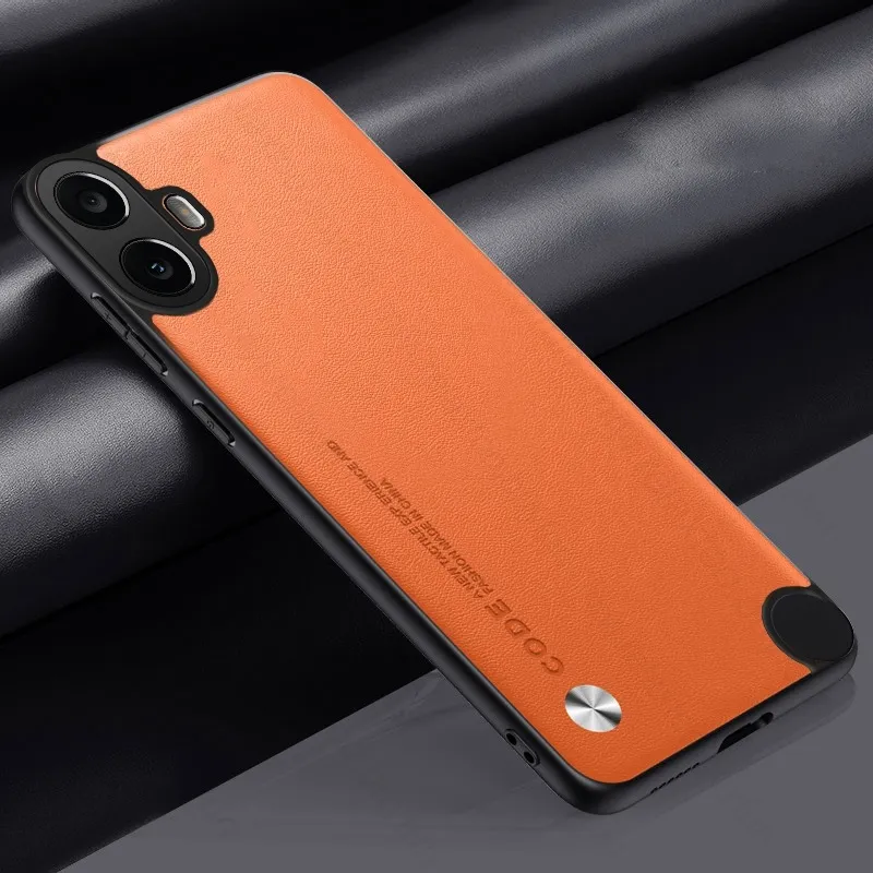 For Nothing CMF Phone CMFPhone1 One Phone1 2024 Casing Sheepskin Leather  Phone Case Soft Bumper Shockproof Protection Back Cases Cover