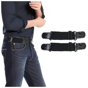 2PCS Lazy Belt Adjustable Hip Elasticity Waist Tightening Elastic Belt Clip Womens Mens Waist Belt