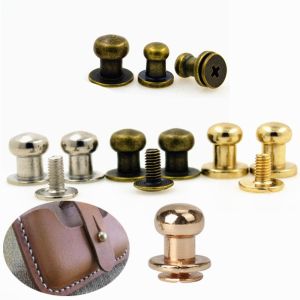 10pcs Garment Rivets Monk Head Screws Leather Craft Belt Wallet Solid Brass Nail Rivets Screws Bags Accessories Tacks Clothes