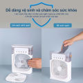 QUẠT ĐIỀU HOÀ PHUN SƯƠNG MINI 3 TỐC ĐỘ GIÓ CÓ ĐÈN LED TIỆN LỢI - QUẠT HƠI NƯỚC TÍCH HỢP ĐÈN NGỦ CÓ HẸN GIỜ THÔNG MINH. 