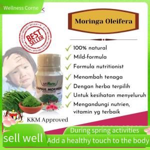 Wellness Corne Kapsul Moringa Multivitamin Alami Moringa Capsule Natures Ultimate Superfood Kelor - MS Herbs - Bioshifax