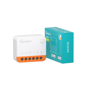 SONOFF MINIR4 Tiny WiFi Smart Light Switch 10A Mini Smart Switch Detach Relay Mode ESP32 Chip Smart Timing Switch eWeLink APP / Voice / External Switch Control Safe Smart Home Switch Module