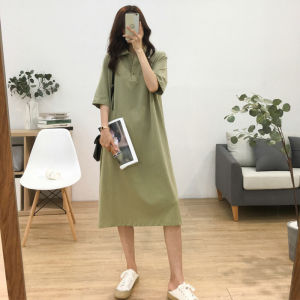 QJshop ✨🦩 คือมันปังไม่ไหว ชุดเครสแต่งคอปก  สวมใส่สบายมาก สีคือมีให้เลือกตั้ง  6 สีเลยน๊าแม่  เลือกกันจนตาแตกไปเลยจ้า💕