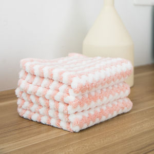OMK 25cm*25cm flannel dish cloth towel cotton towel cotton baby towel cotton small towel cotton home cleaning washing towel washing towel kitchen washing towel kitchen nonwoven washing cloth dish towel oil washing towel