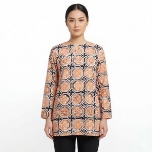 Exclusive Batik Kurung Kedah Top (M Size) - 100% Genuine Handmade Batik - Hand-Stamped