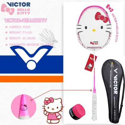 Victor x Hello Kitty badminton racket Single DriveX KT DX-KT (Bouquet Pink)