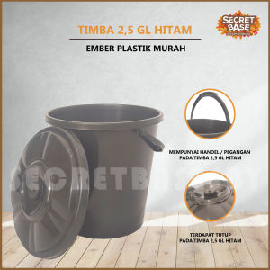 TIMBA AIR TUTUP - Gagang / Timba Plastik / Ember Tutup / Ember Murah