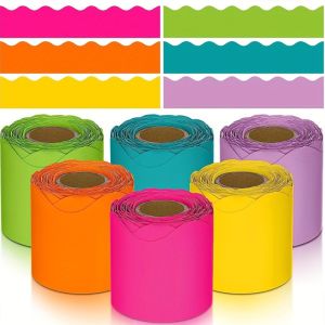 FLYING Waterproof Border Decorative Stickers Creative Colorful Monochrome Border Sticker Without Adhesive Billboard Border Decoration